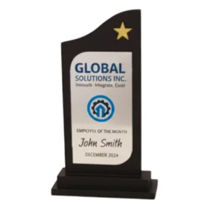 Black Wooden Star Trophy